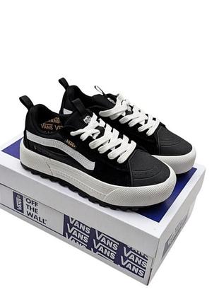Женские кеды vans old skool mte-1 черные с белым (унисекс)