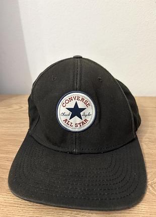 Бейсболка converse chuck taylor all star patch cap (чорного кольору, зі 100% бавовни).