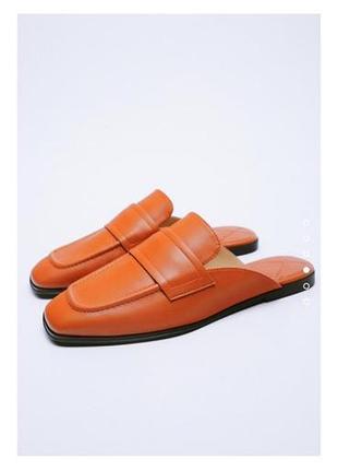 Мюлі  зі штучної шкіри   zara роз. 39.5-40( укр)