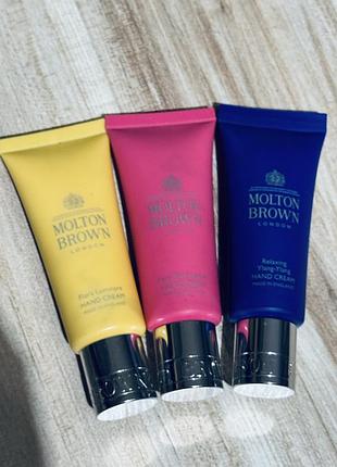 Парфюмированный набор кремов для рук molton brown trio (3 х 40 мл)