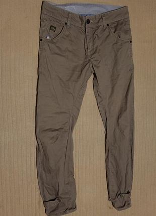 Очень легкие х/б джинсы горчичного цвета. g-star raw denim . голландия 28/32 рр.