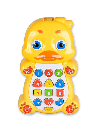 Музична іграшка телефон 'каченя' з проєктором, казками та віршами limo toy (7614ua)