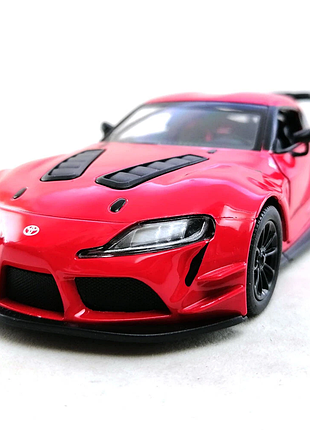 Машинка металлическая kinsmart 1:36 toyota gr supra racing concept kt5421w инерционная, дверь открывается / красный