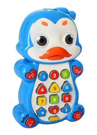 Музична іграшка телефон 'пінгвін' з проєктором, казками та віршами limo toy (7614ua)