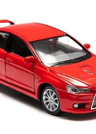 Металлическая машинка kinsmart mitsubishi lancer evolution x 1:36 kt5329w / красная