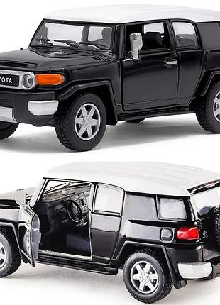 Металлическая машинка kinsmart 1:36 toyota fj cruiser kt5343w, инерционная в коробке / цвет черный