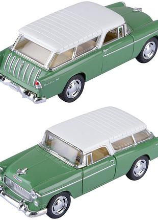 Машинка металлическая kinsmart 1:40 1955 chevy nomad kt5331w инерция / зелено-белый