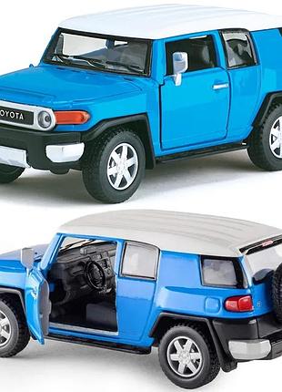 Металлическая машинка kinsmart 1:36 toyota fj cruiser kt5343w, инерционная в коробке / цвет синий