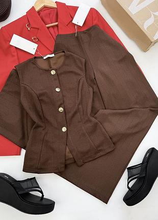 Костюм із саржі від zara. також є в білому кольорі ❗️