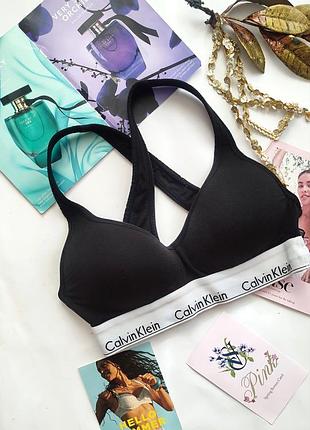 Бюстгальтер топ хлопковый без косточек calvin klein s 36 75a 75b 70b 70c