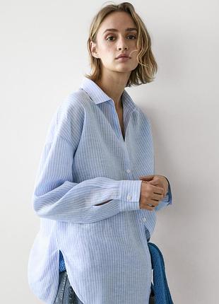 Бавовняна сорочка оверсайз zara