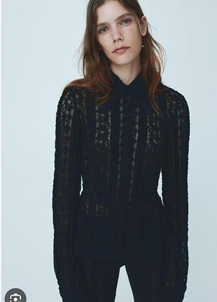 Кружевная рубашка h&amp;m studio