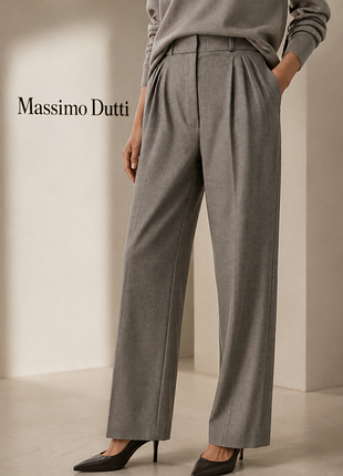 Massimo dutti брюки палаццо висока посадка вовна
