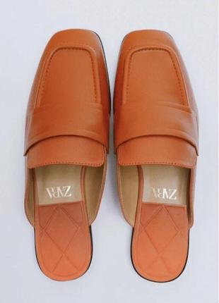 Мюлі  зі штучної шкіри   zara роз. 39.5-40( укр)