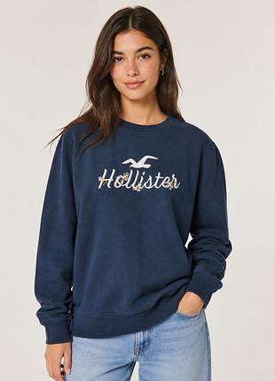 Темно-синій світшот hollister