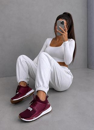 Кросівки puma ignite бордові жіночі спортивні кросівки puma suede/ puma trinity/ puma rs-x/ puma cell/ puma nitro/ puma softride