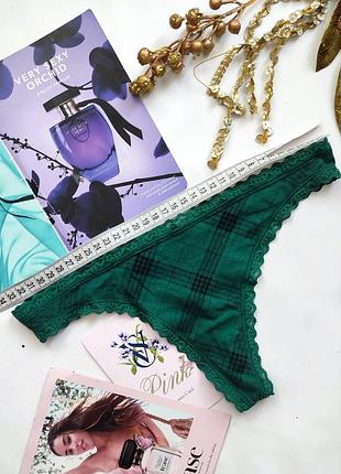Хлопковые трусики стринги victoria’s secret s 36
