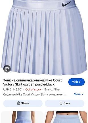 Спідниця nike victory court тенісна, без шортиків