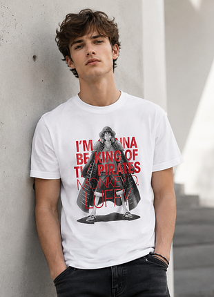 Стильная белая футболка uniqlo ut с принтом monkey d. luffy