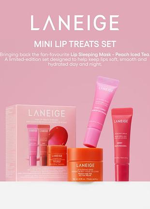 Лимитированный набор для губ laneige mini lip treats set lip sleeping mask lip glowy balm