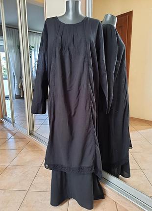 Котоновое с кружевом платье 👗 большого размера