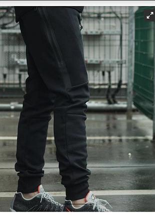 Штани nike tech fleece «triple black» розмір s
