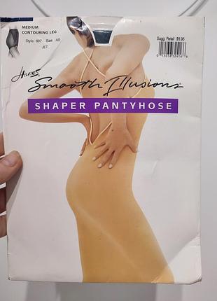 Винтажные утягивающие колготки hanes smooth illusions (сша)