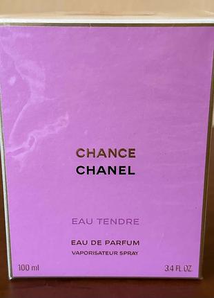 Духи chanel chance eau tendre, 100 мл, оригинал, новые