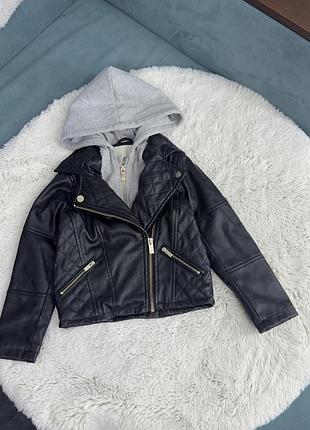 Косуха куртка шкірянка river island на дівчинку 5-6 років