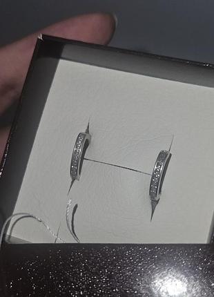 Серьги от золотой век серебро 925 пробы с фианитами