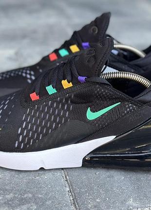 Кросівки nike air max 270 чорного кольору з яскравими різнокольоровими акцентами (модифікація black multi-color / game change