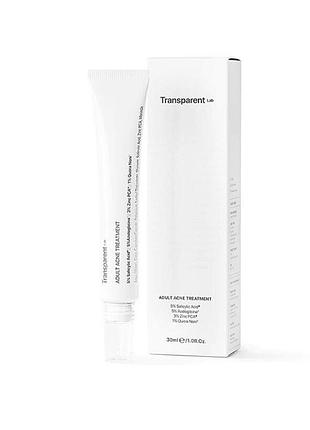 Transparent-lab adult acne treatment сироватка з саліциловою кислотою, цинком та азелаїновою кислотою