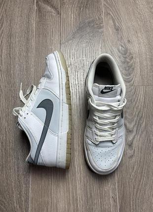 Nike dunk low reflective swoosh white