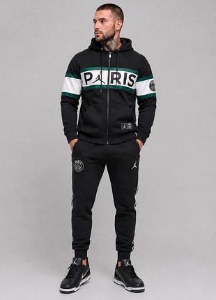 Оригінальний чоловічий зимовий спортивний костюм jordan paris saint-germain
