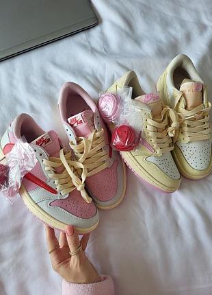 Travis scott x air jordan 1 retro low og 'shy pink'