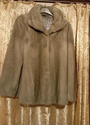 Шикарна шуба з блакитної норки