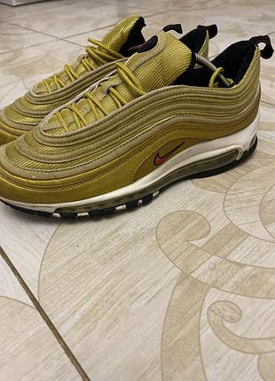 Кросівки nike air max 97 metallic gold