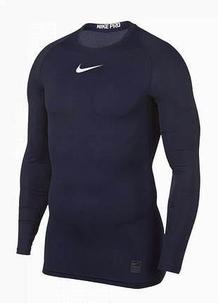 Спортивный реглан nike pro men's long-sleeve compression top размер м