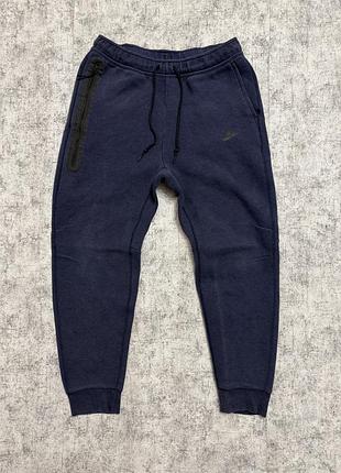Спортивні штани, течик nike tech fleece joggers blue (оригінал)