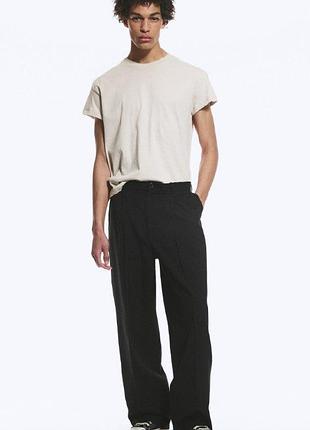 Брюки мужские с защипами weekday uno loose suit trousers, размер s (44)