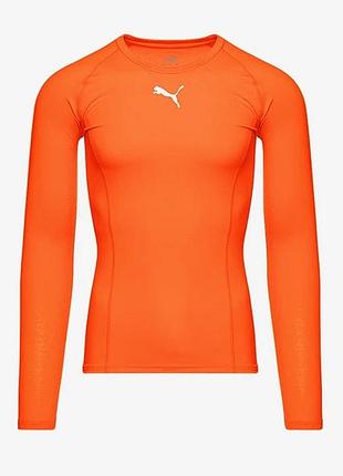 Лонгслів чоловічий puma liga baselayer tee ls orange 655920-008