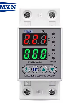 Реле напряжения ,напруги ,и тока tomzn 220в, 40а, 2din, tovpd1-40