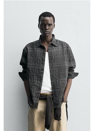 Бавовняно-лляна сорочка zara