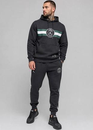 Оригінальний чоловічий зимовий спортивний костюм jordan paris (psg)