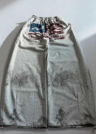 Usa sweatpants y2k (серые мешковатые спортивные штаны)