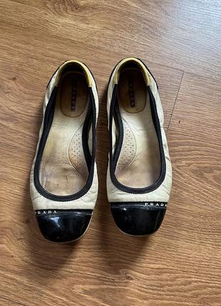 Prada балетки шкіра