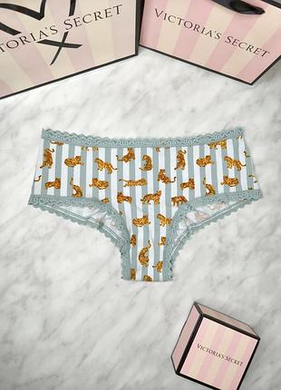 Бавовняні трусики cheeky з мереживною обробкою. victoria's secret. оригінал 🇺🇸