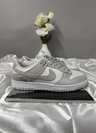Nike dunk low sail grey metallic silver