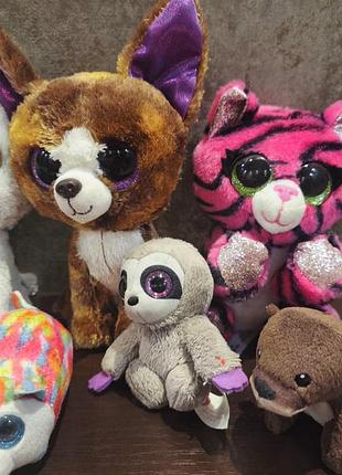 Набір  м'яких іграшок ty beanie boos з очима-намистинками