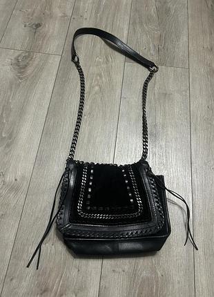 Сумка zara натур шкіра